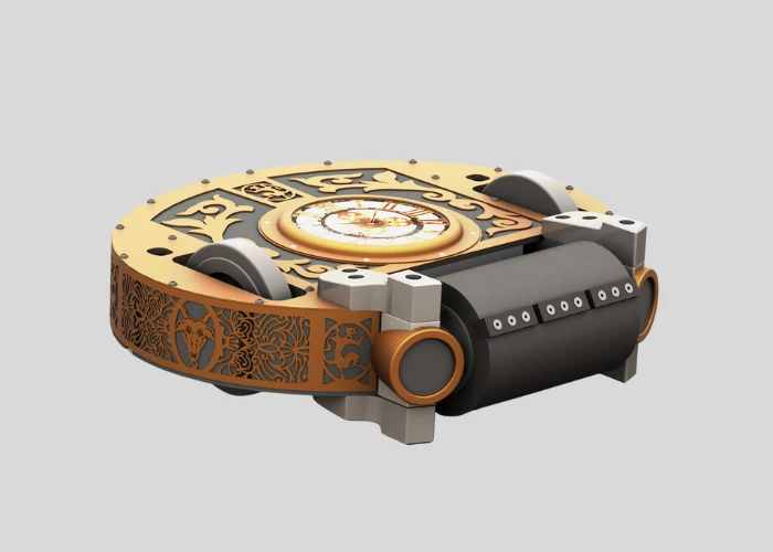 Compact mobile robot with exposed mechanisms and protective structure