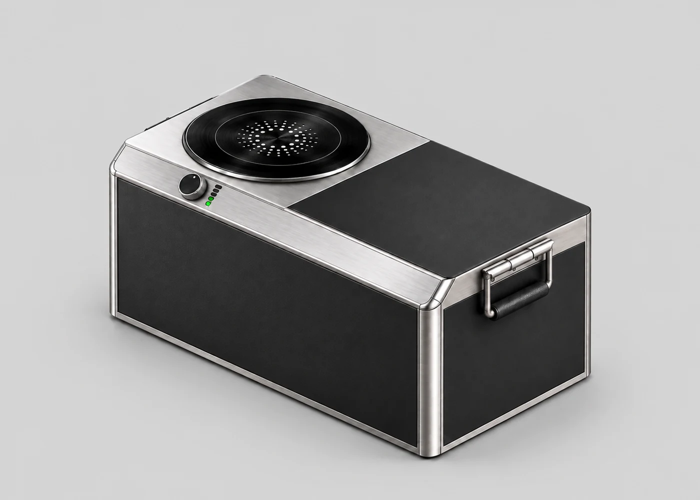 Induction cooker in a fabricated sheet-metal enclosure